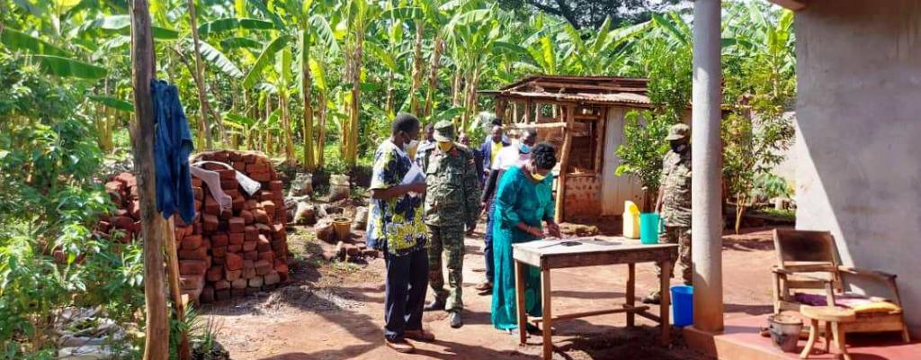 Home to home visitations during the joint monitoring field tours with Hon. Ruth Nankabirwa